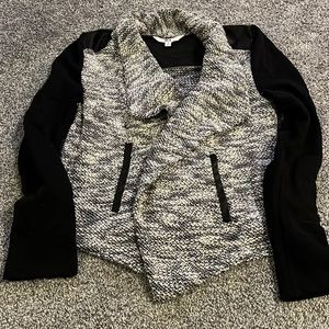 Jack cardigan jacket size small. Black